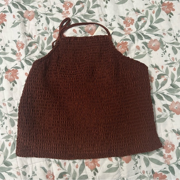 A New Day Brown Apron Tank Top: Size: Large - Picture 5 of 5